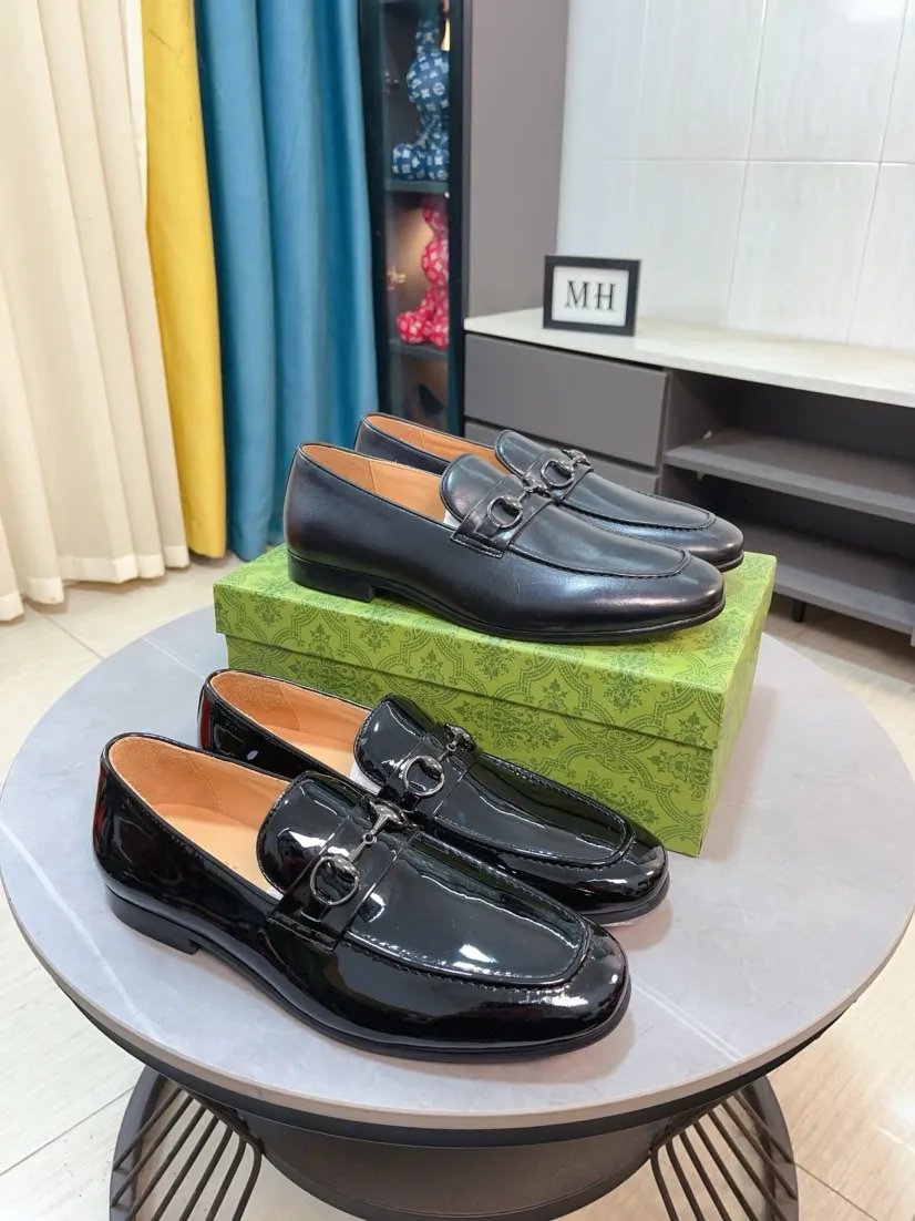 Men's shoes 💰500🌹🌹【GUCCI】The most popular classic Gucci leather shoes. Synchronized with the official website, the upper is made of Italian first-layer cowhide ➕cowhide lining, with unique brand and unique craftsmanship. Highlighting the hot style of the new year. Stop hesitating, stop wandering, get it now. Number: 38--44
